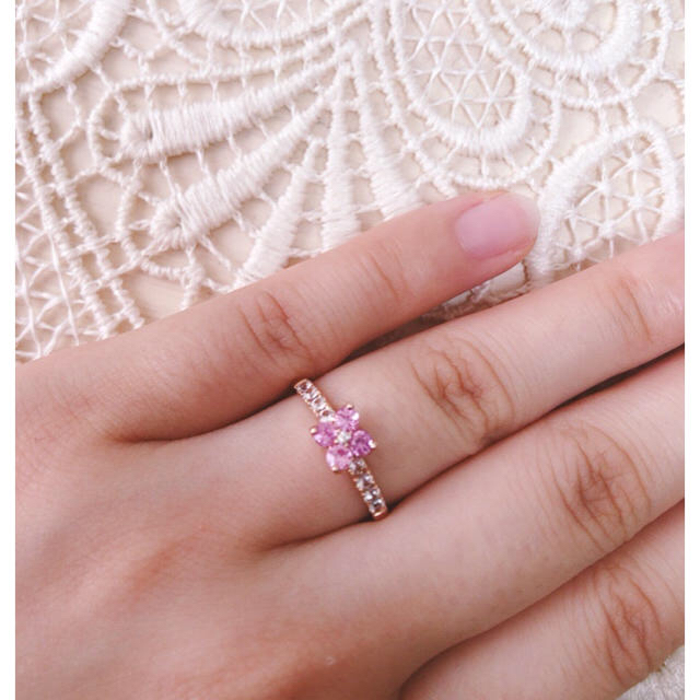 JEWELRY TSUTSUMI - K14 ピンクゴールド ピンクサファイア リングの