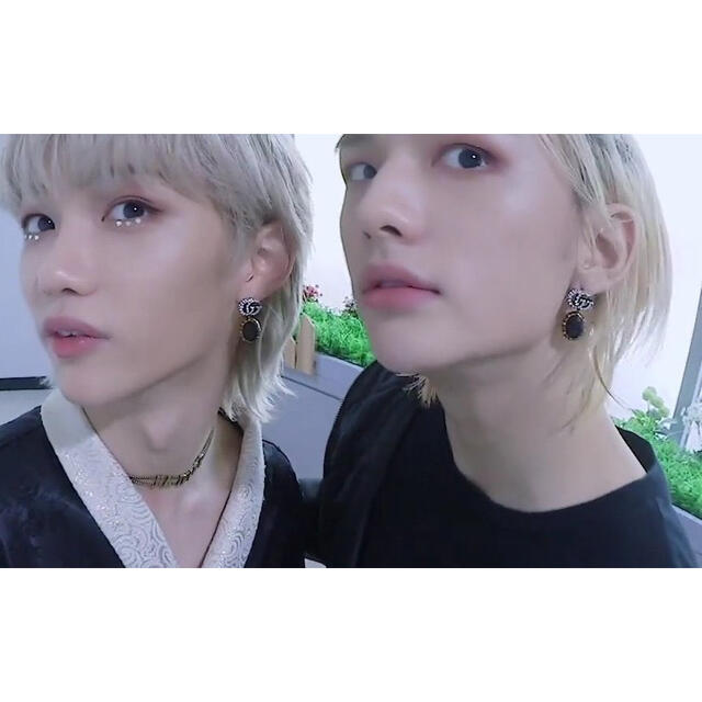 GUCCI - GUCCI クリスタル付き ダブルG ピアス BTS着用の通販 by