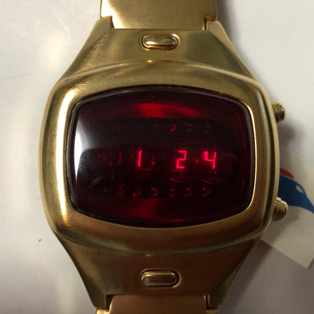 新品 デッドストック EAGLE USA LED ウォッチ 腕時計 ゴールドの通販