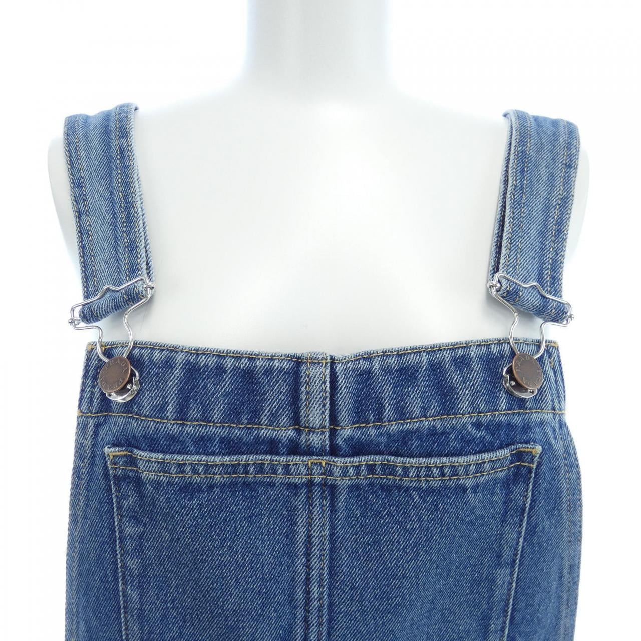 コメ兵｜プラダ PRADA デニム ビブ オーバーオール ミニドレス GFA132