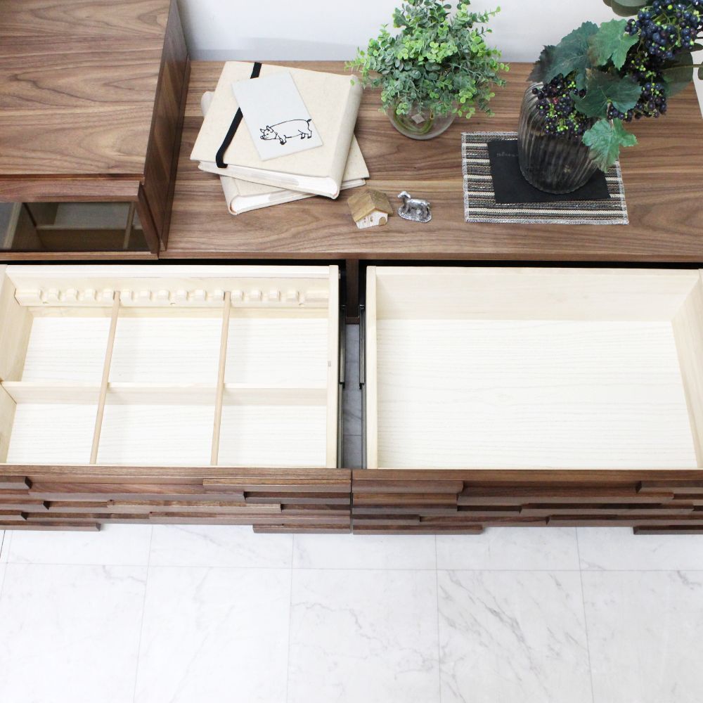 マドラ スライド テレビボード｜ウォールナットRustic [Kontia]