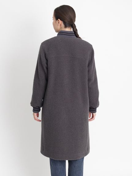 リングツイード ロングスタジャンコート（スタジャン）｜H.A.K（ハク