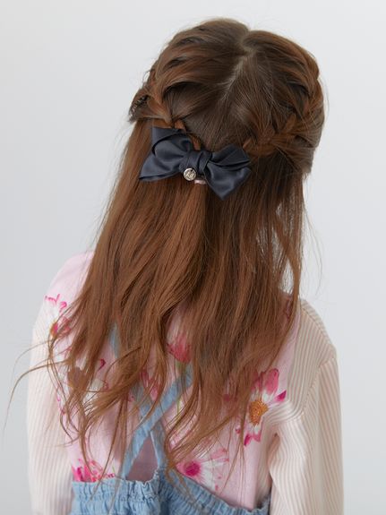 フォーマル対応]サテンリボンヘアゴム（ヘッドアクセサリー）｜hakka