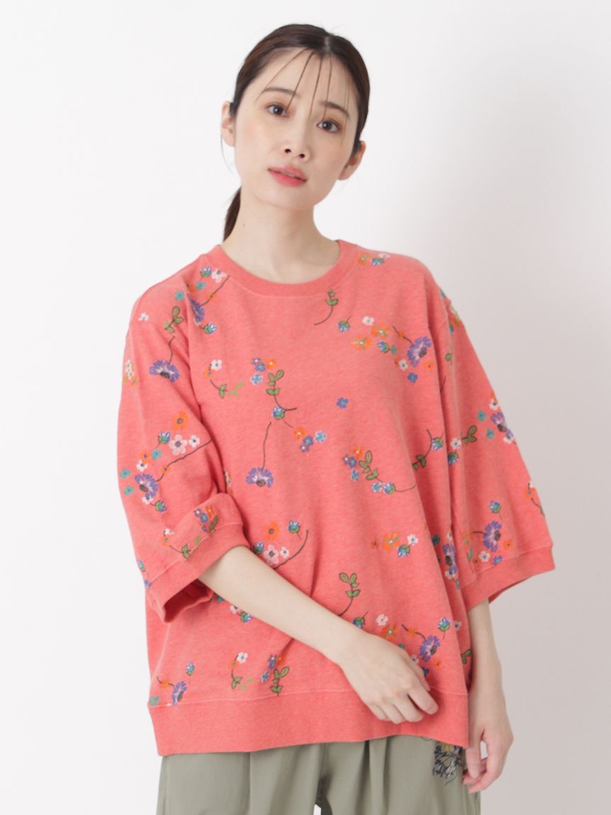 タイニーフラワーワルツ刺繍裏毛プルオーバー（スウェット・トレーナー