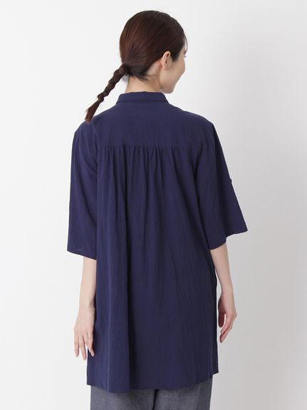 コットンローンワッシャー レースコースタークロスステッチ刺繍