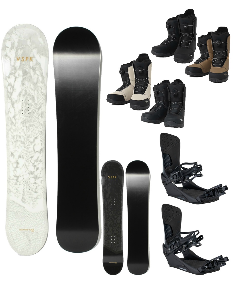 スノーボード 3点セット LIGHTNINGFLAGE+TRANS+SUPERB ボード板＋