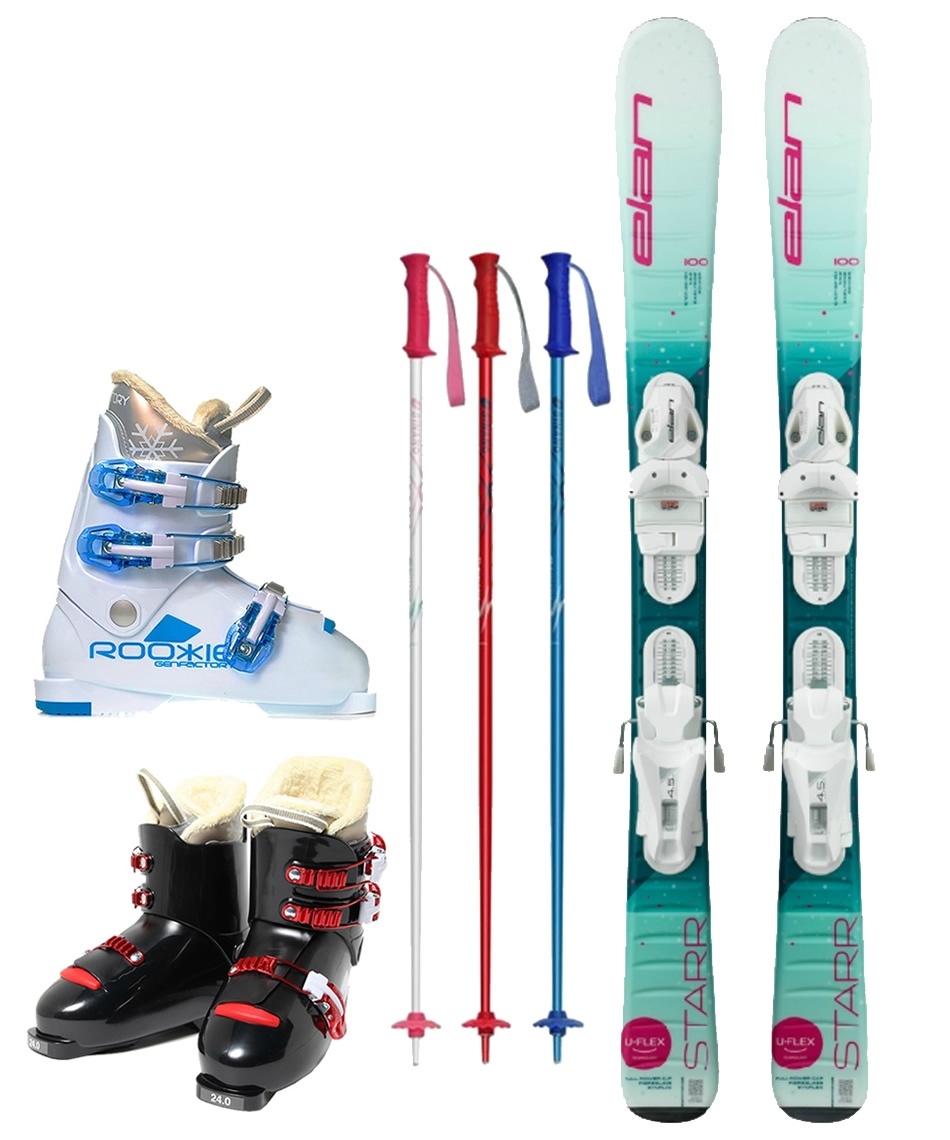 エラン(ELAN) スキー板 ジュニアスキー 4点セット STARR JR SHIFT+EL