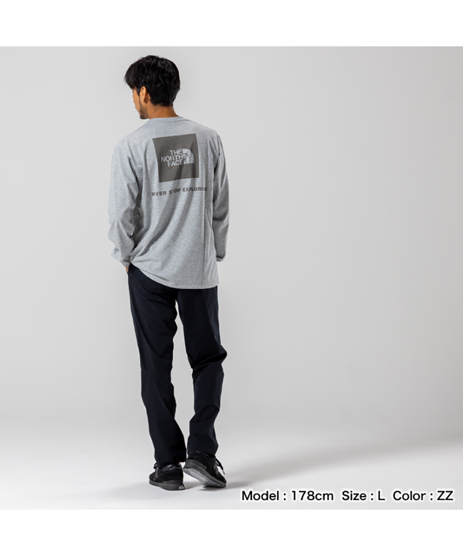 Tシャツ 長袖 ロングスリーブバックスクエアロゴティー NT32442-ZZ