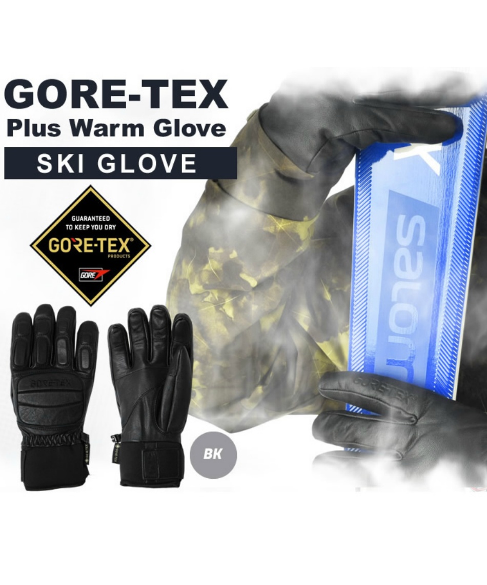 スキーグローブ ゴアテックス レザー GORE TEX SKI GLOVE 3SL130201-01