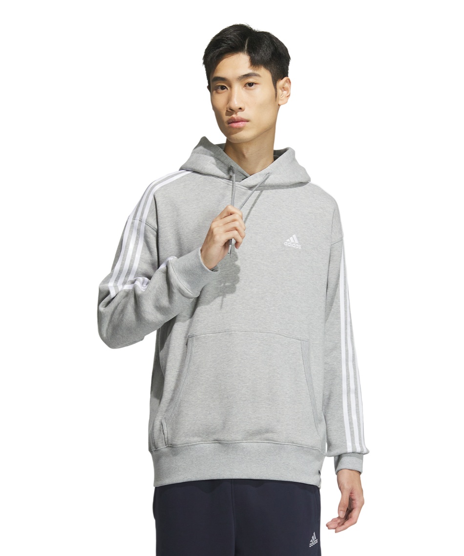 スウェットパーカー エッセンシャルズプラス スリーストライプス