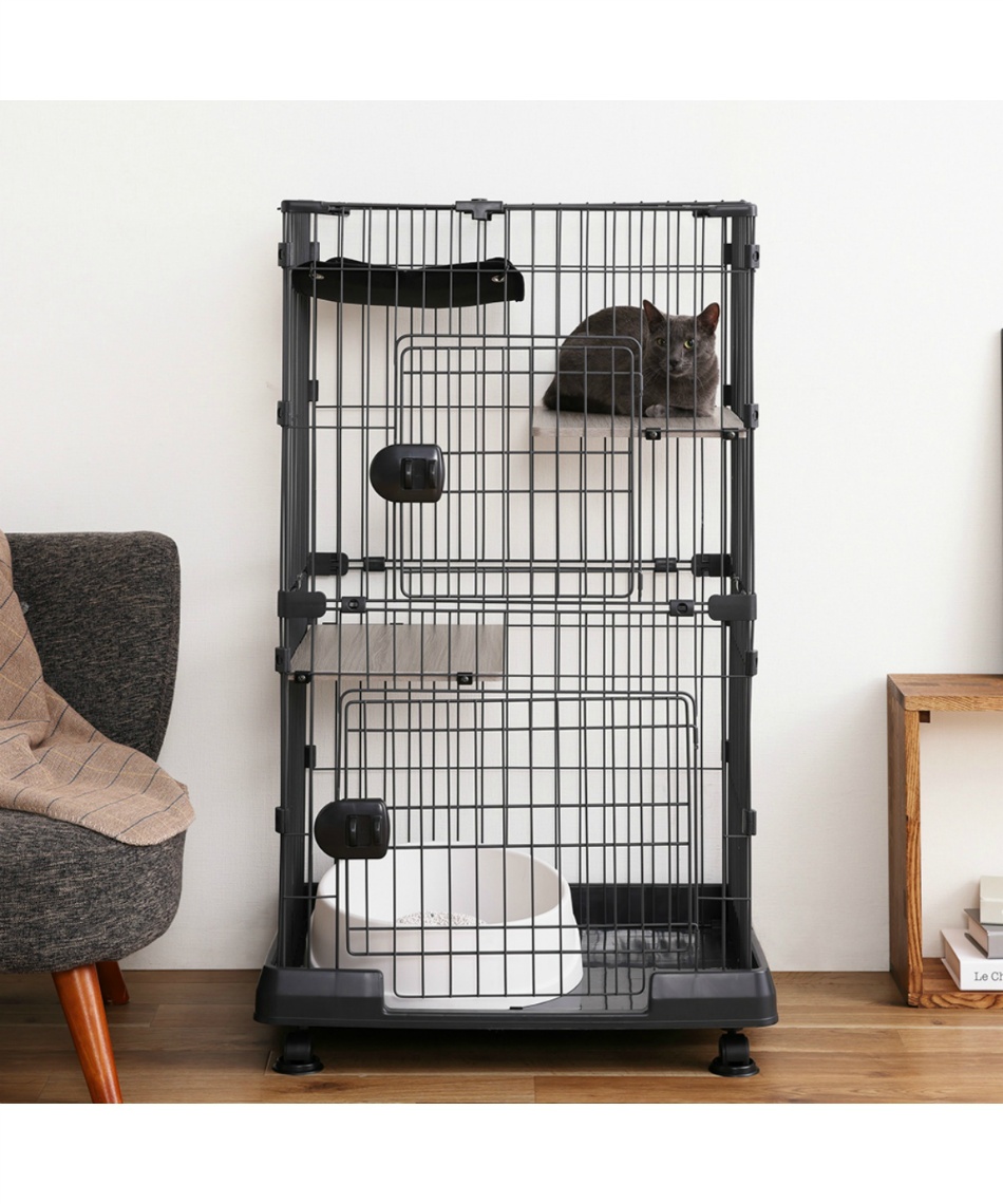 アイリスオーヤマ ミニキャットケージ 2段 ハンモック付き PMCC-115H