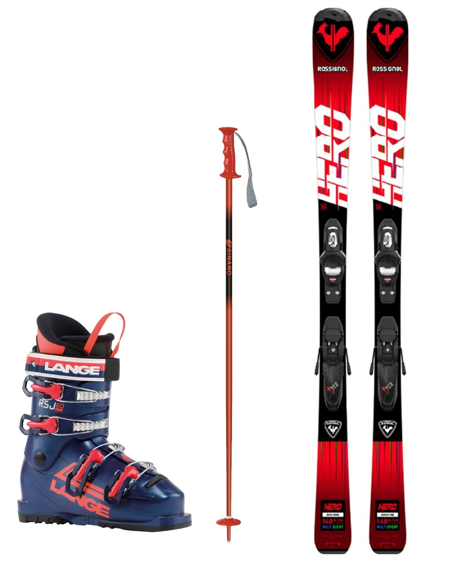 ロシニョール HERO DEMO 赤黒 スキー ストック ロシニョール HERO DEMO
