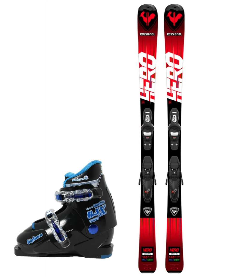 ロシニョール(ROSSIGNOL) ジュニアスキー板 3点セット HERO JR 100-130