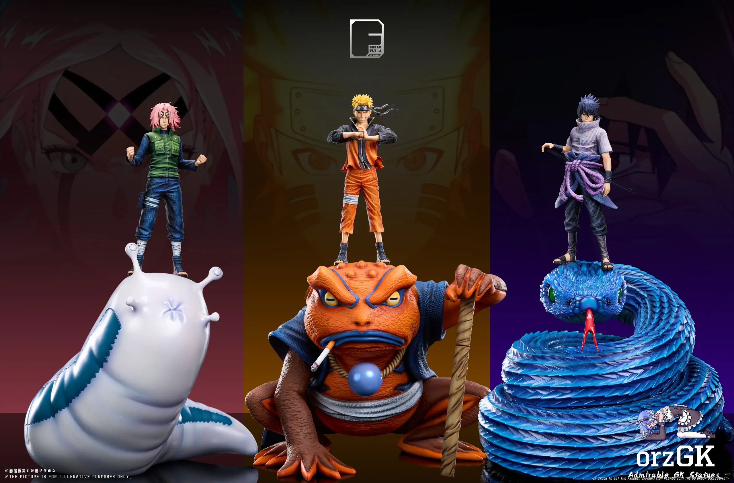 Dream Fly Studio - Team 7 #3 Naruto X #4 Sakura X #5 Sasuke Naruto