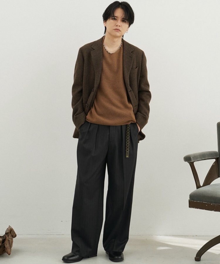 Wool Chalk Stripe Slacks / 商品詳細ページ / LIDNM / Llife ONLINE
