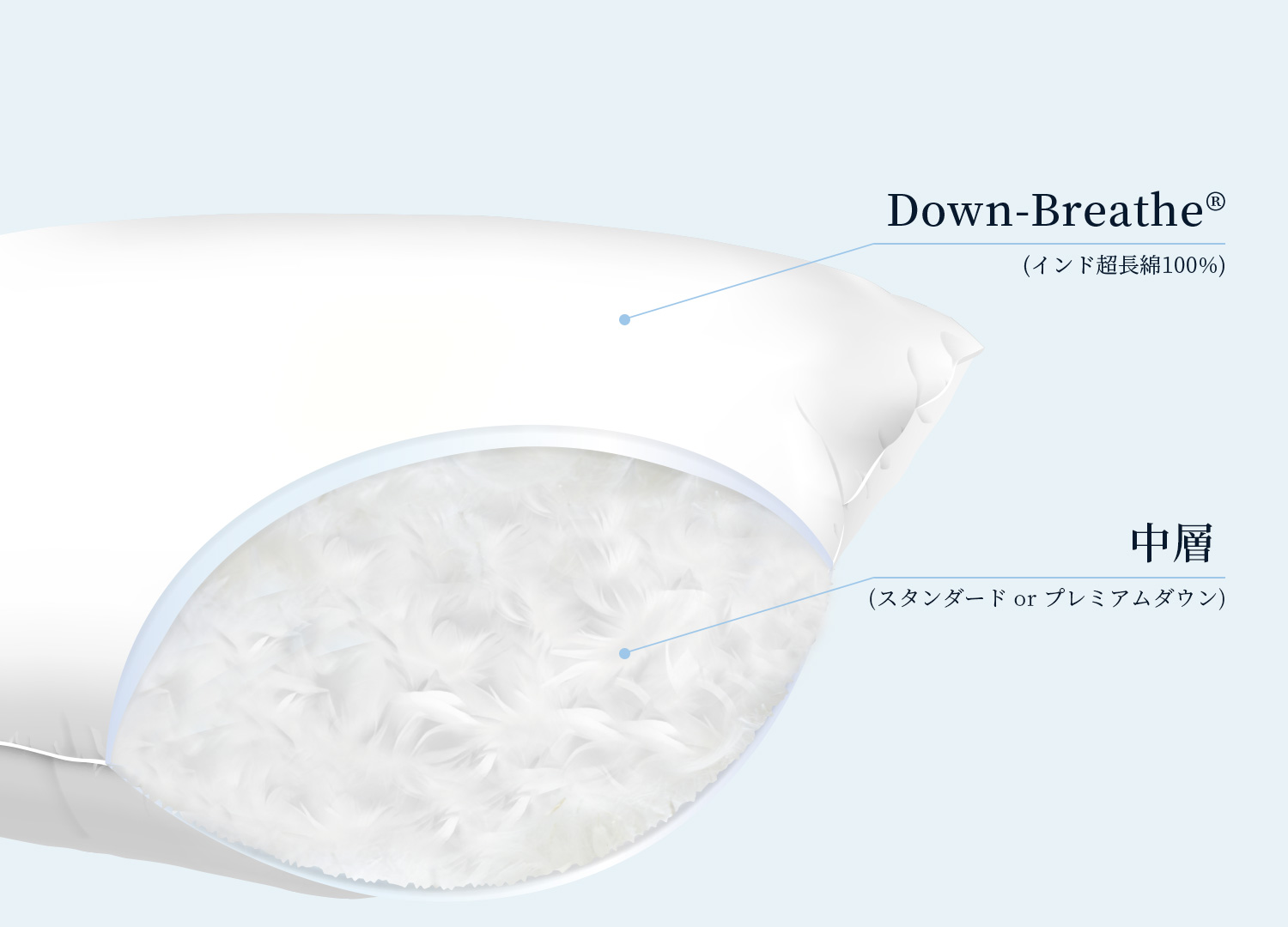 クラシカル羽毛枕 – 和雲