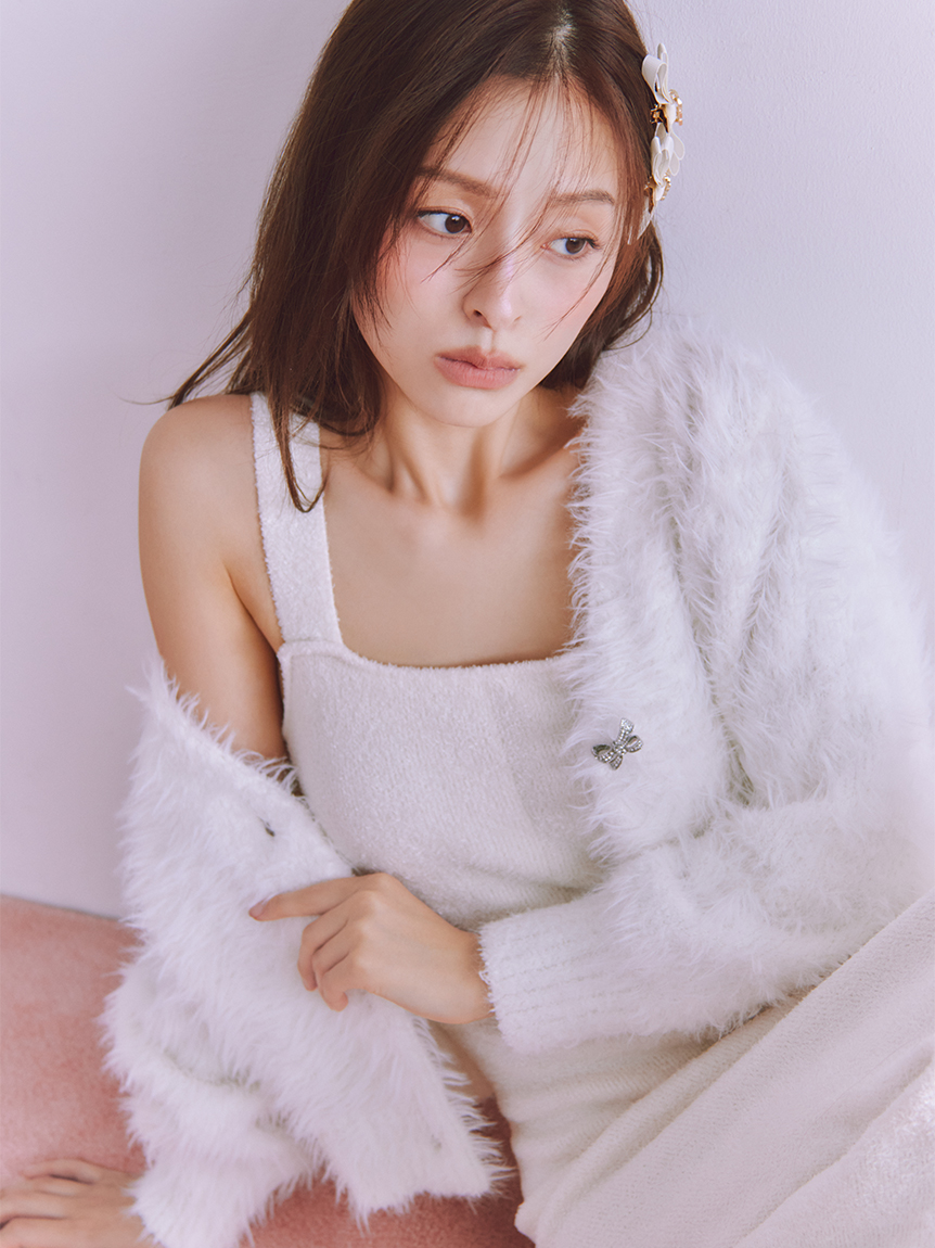 シャギーカーディガン×ワンピースセット(ワンピース)｜スナイデル