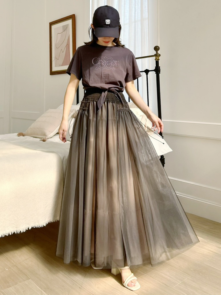 Chacott】Sustainableチュールスカート(ロングスカート)｜スカート