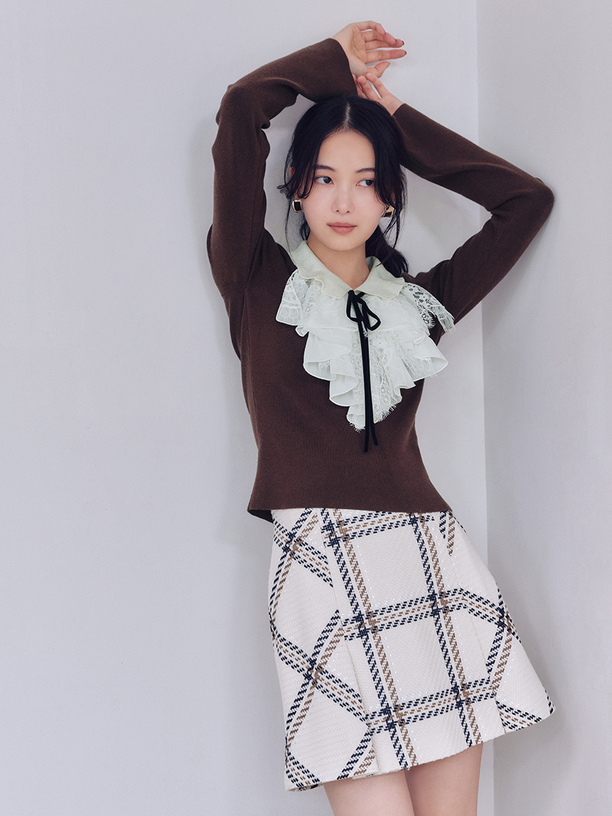 Sustainableロービングチェックミニスカート(ミニスカート)｜スカート