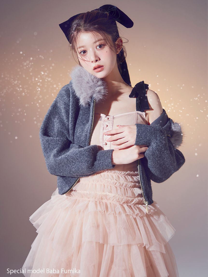 Sustainableファー付きニットパーカー(ニット)｜トップス｜SNIDEL