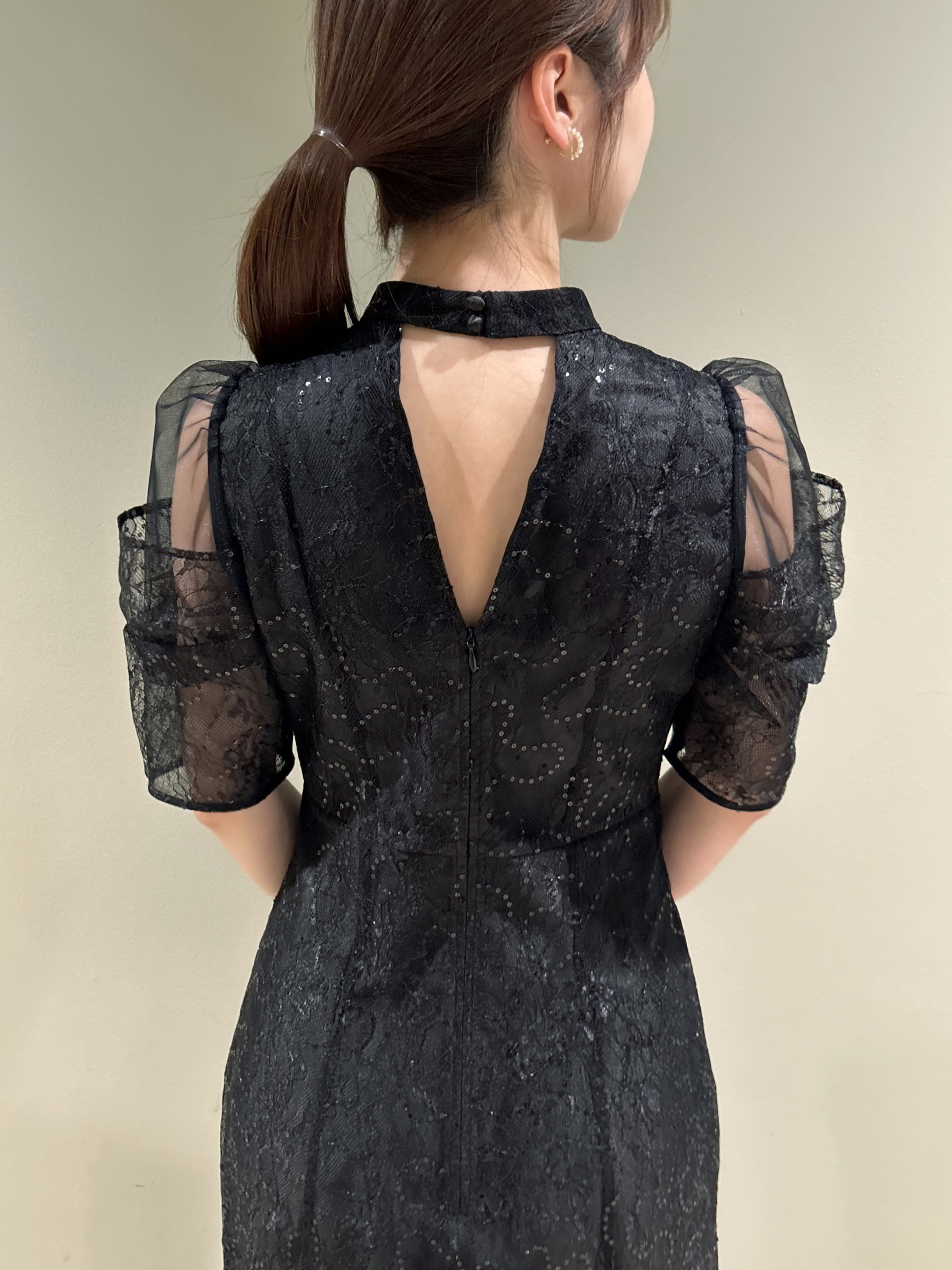 スパンコールレースドレス(マキシ・ロングワンピース)｜ワンピース