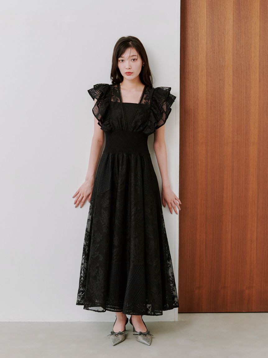 ウエストリブレースドレス(マキシ・ロングワンピース)｜ワンピース