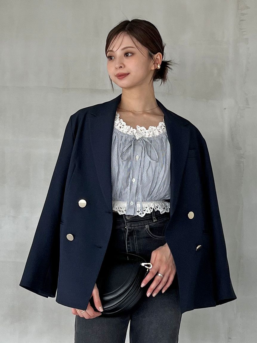 Sustainableメタルボタンテーラードジャケット(ジャケット)｜アウター