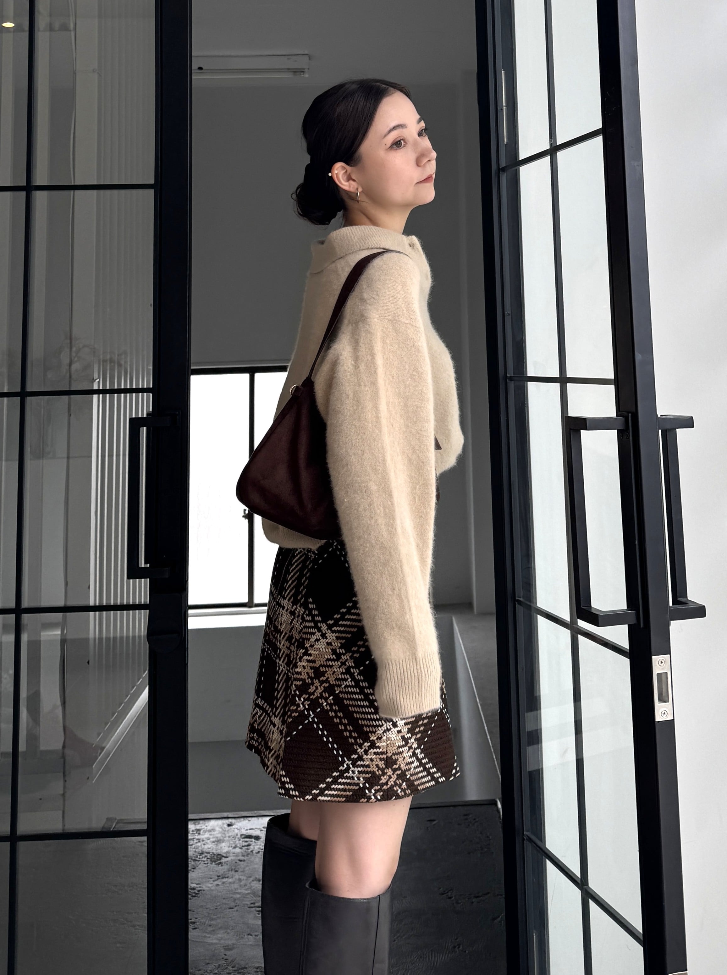 Sustainableロービングチェックミニスカート(ミニスカート)｜スカート