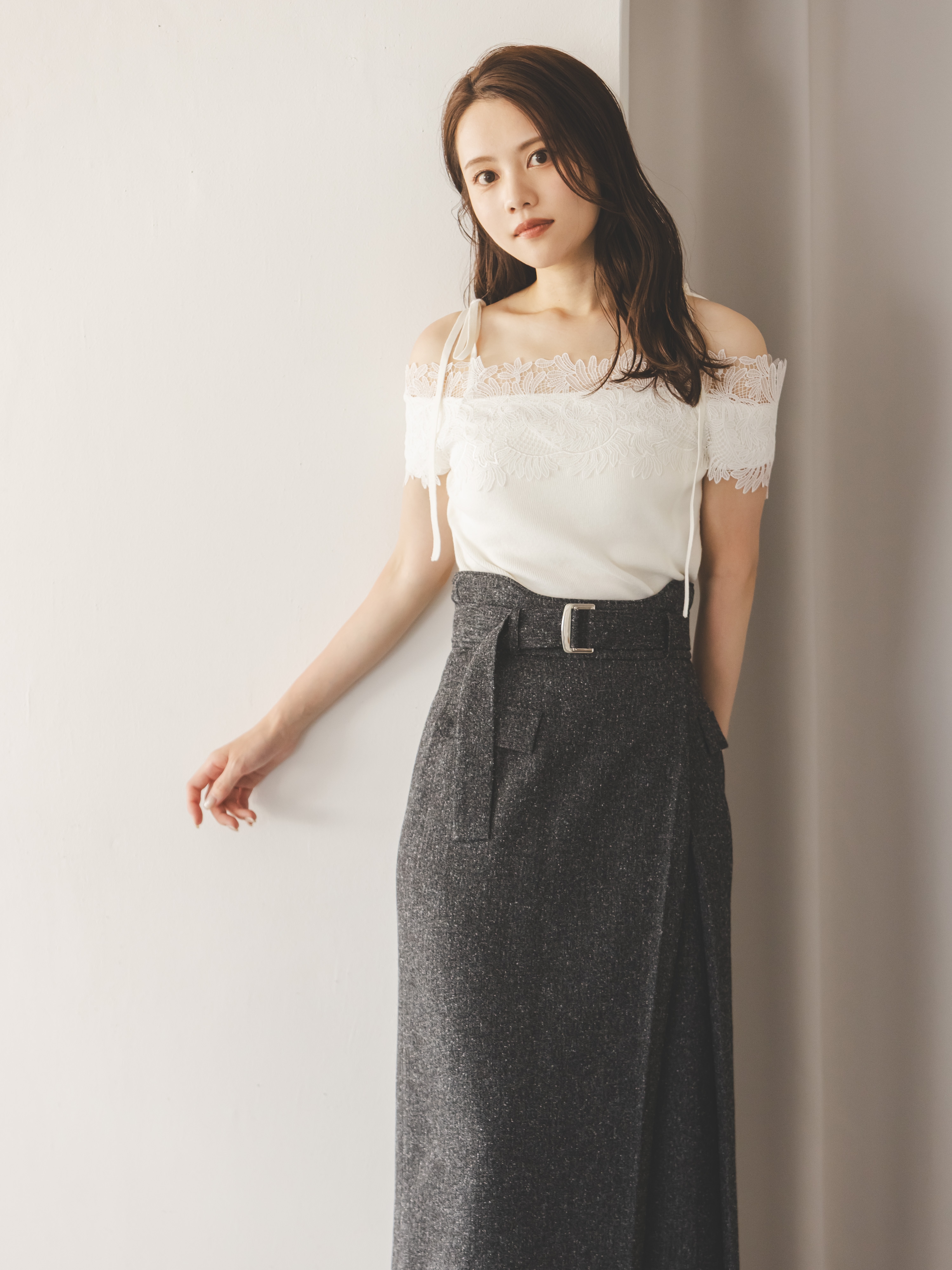 ベルトデザインタイトスカート(ロングスカート)｜スカート｜SNIDEL