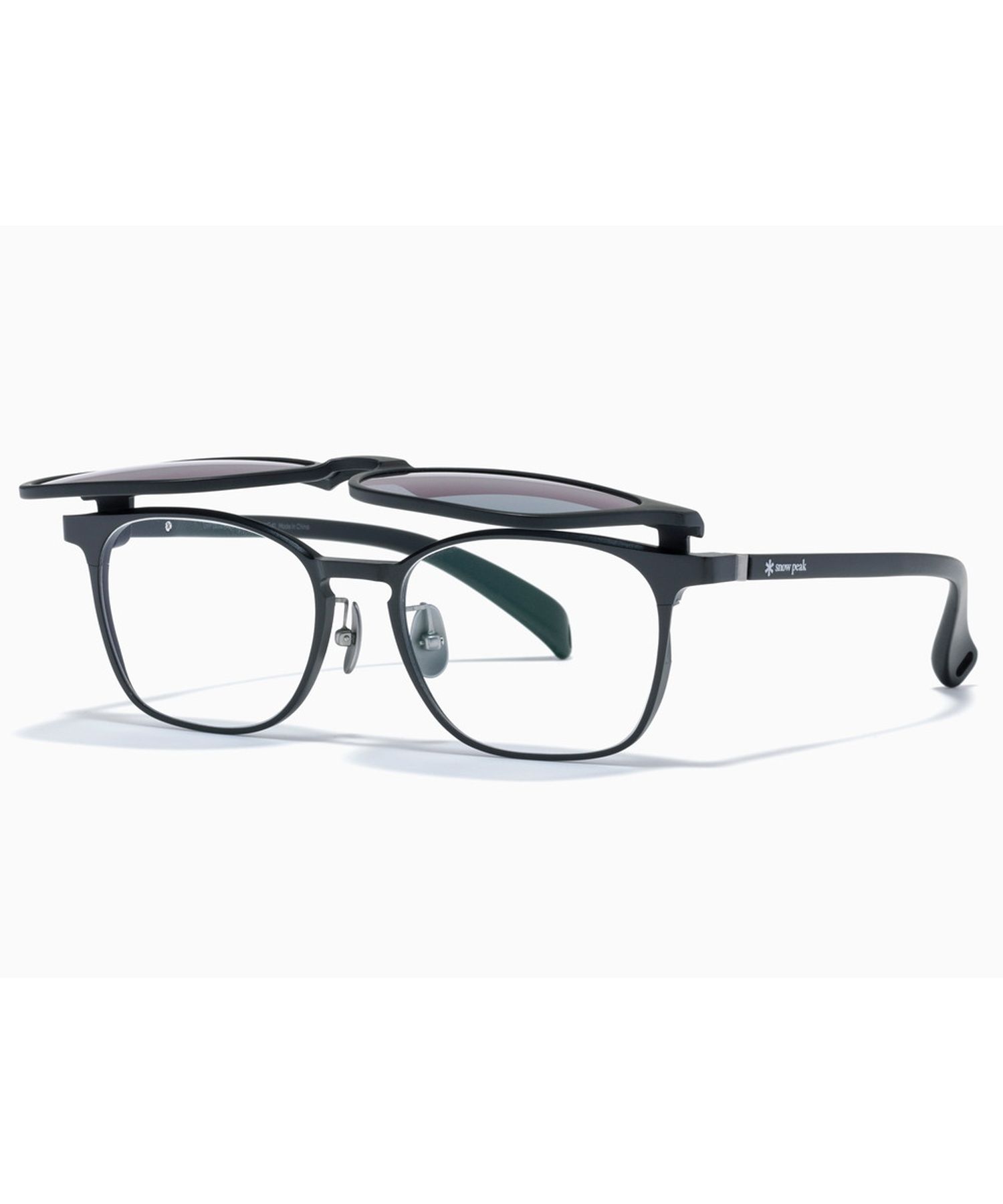 JINS × Snow Peak JINS Switch Metal Flip Up ＋360°(Wellington) Matt