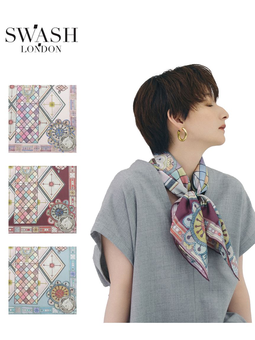 スカーフ】スウォッシュロンドン (SWASH LONDON) Leadlight シルク