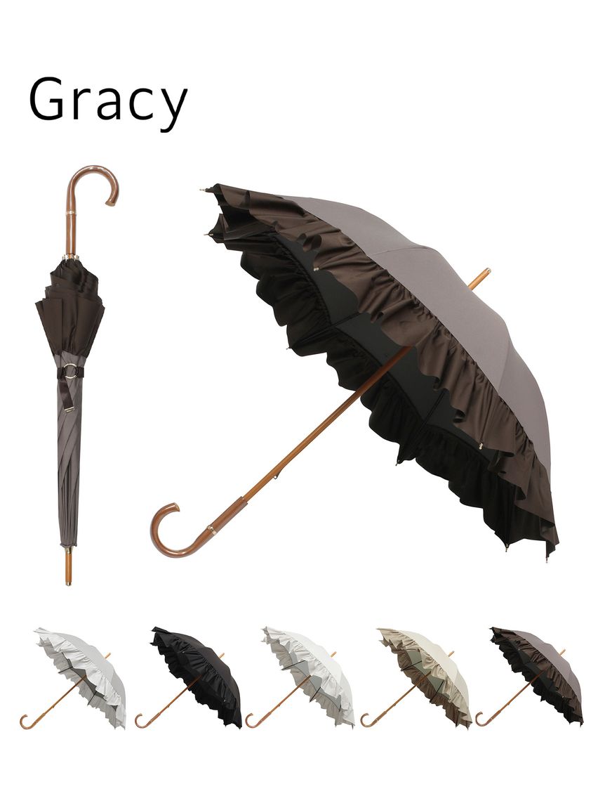 晴雨兼用日傘】グレイシー (Gracy) Peplum Frill 一級遮光99.99% 遮熱