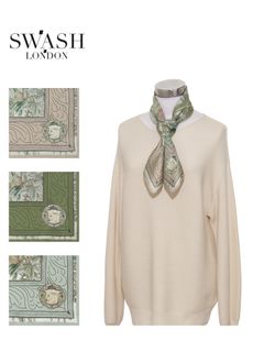 スカーフ】スウォッシュロンドン (SWASH LONDON) GATE 68×68 シルク