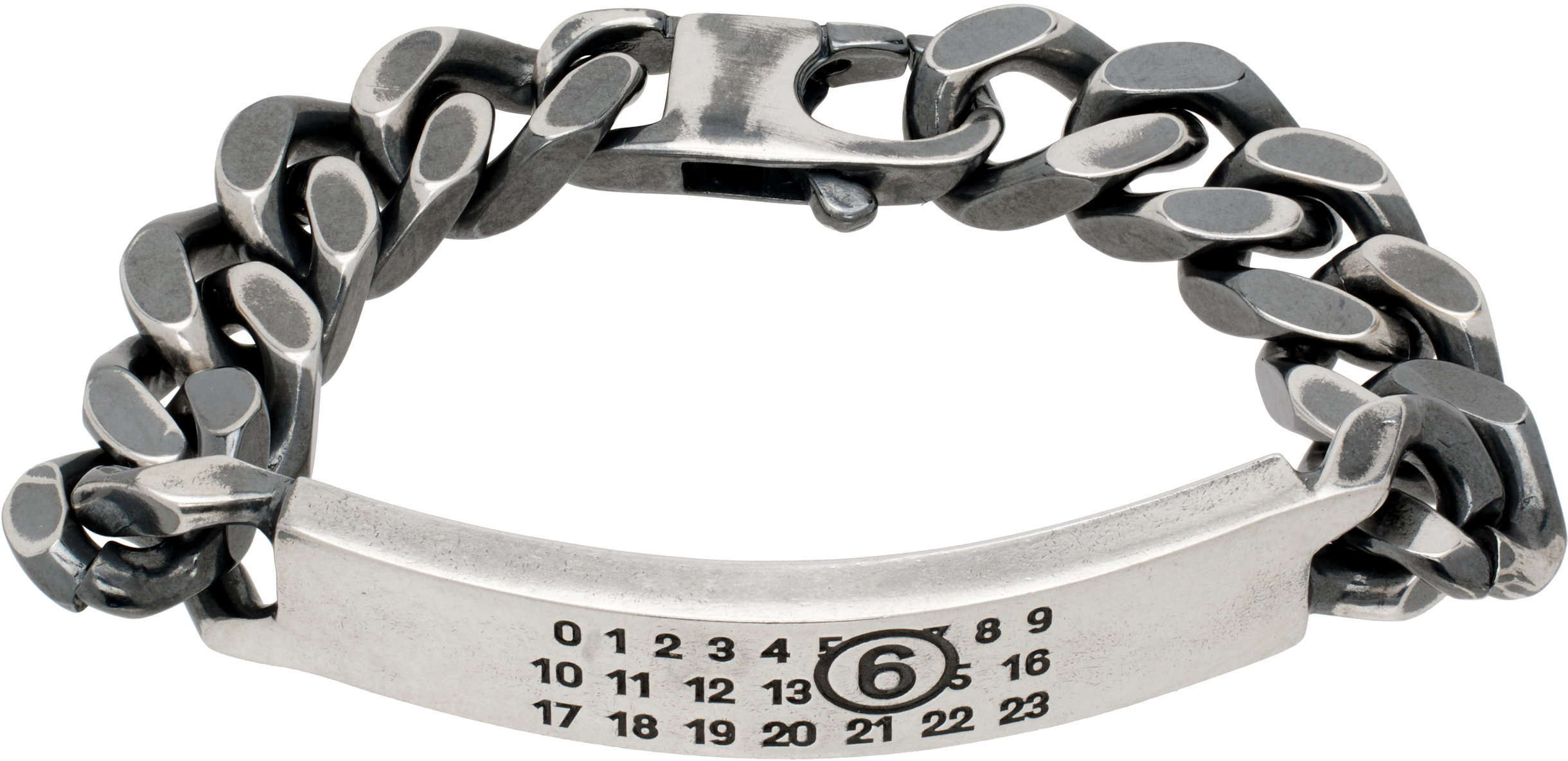 Silver Classic Chain Bracelet by MM6 Maison Margiela on Sale