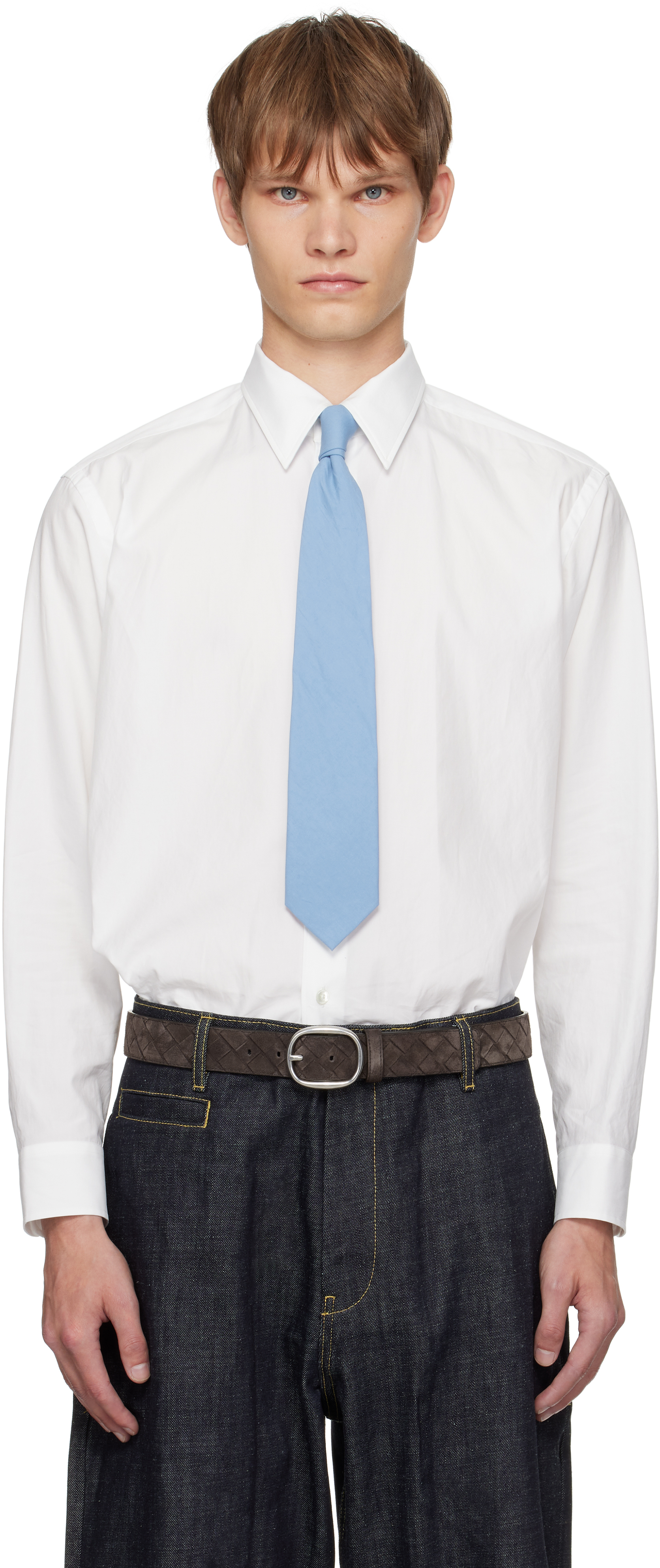 White Washed Finx Twill Shirt by AURALEE on Sale
