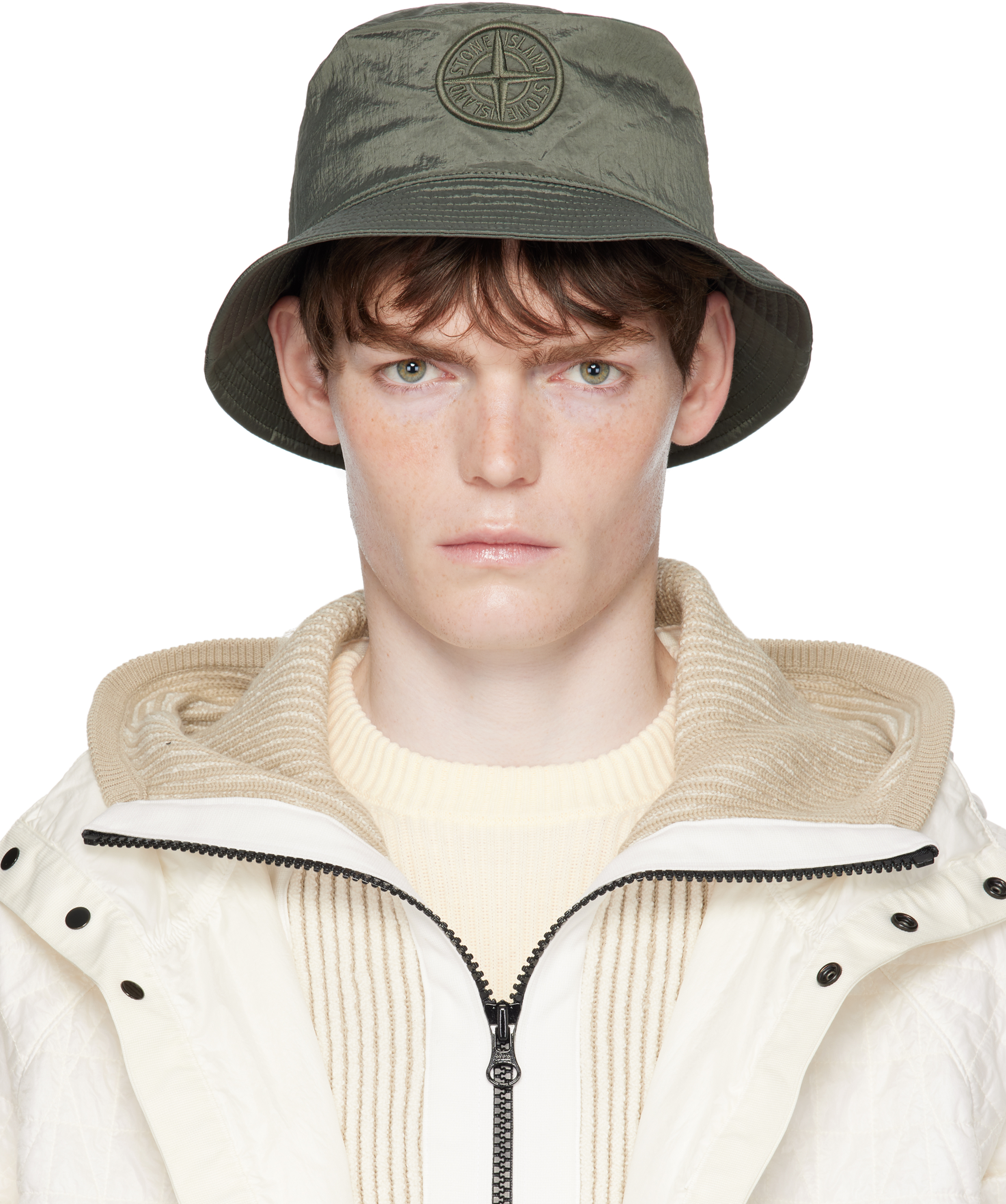 Stone Island: カーキ 9100012 Nylon Metal ECONYL バケットハット