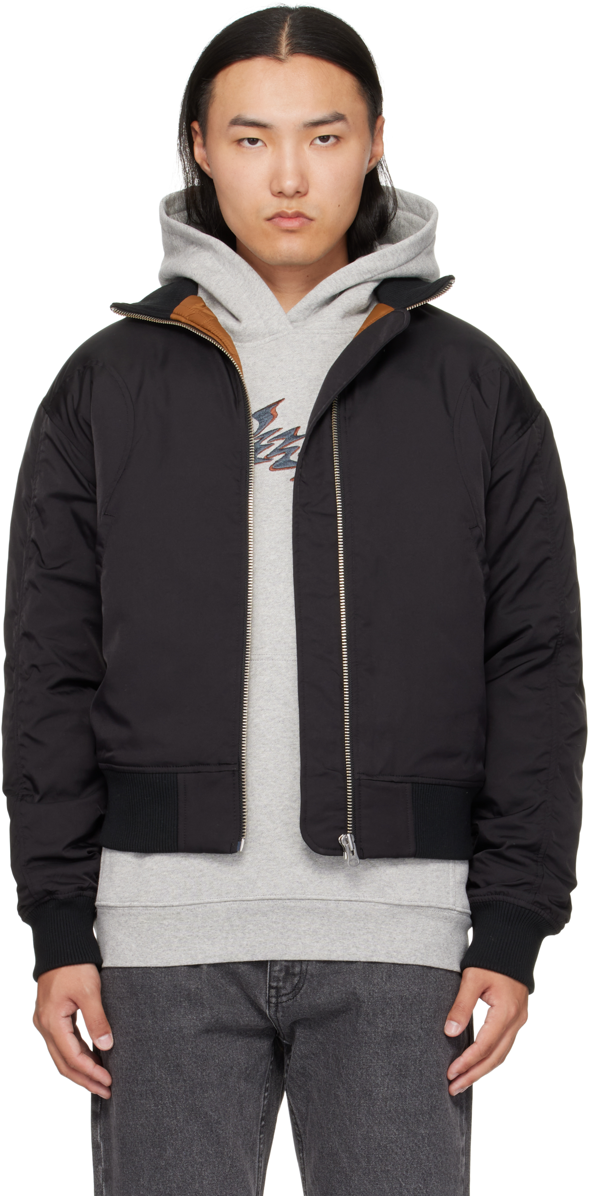 Dimeのブラック 中綿 ボンバージャケットがセール中