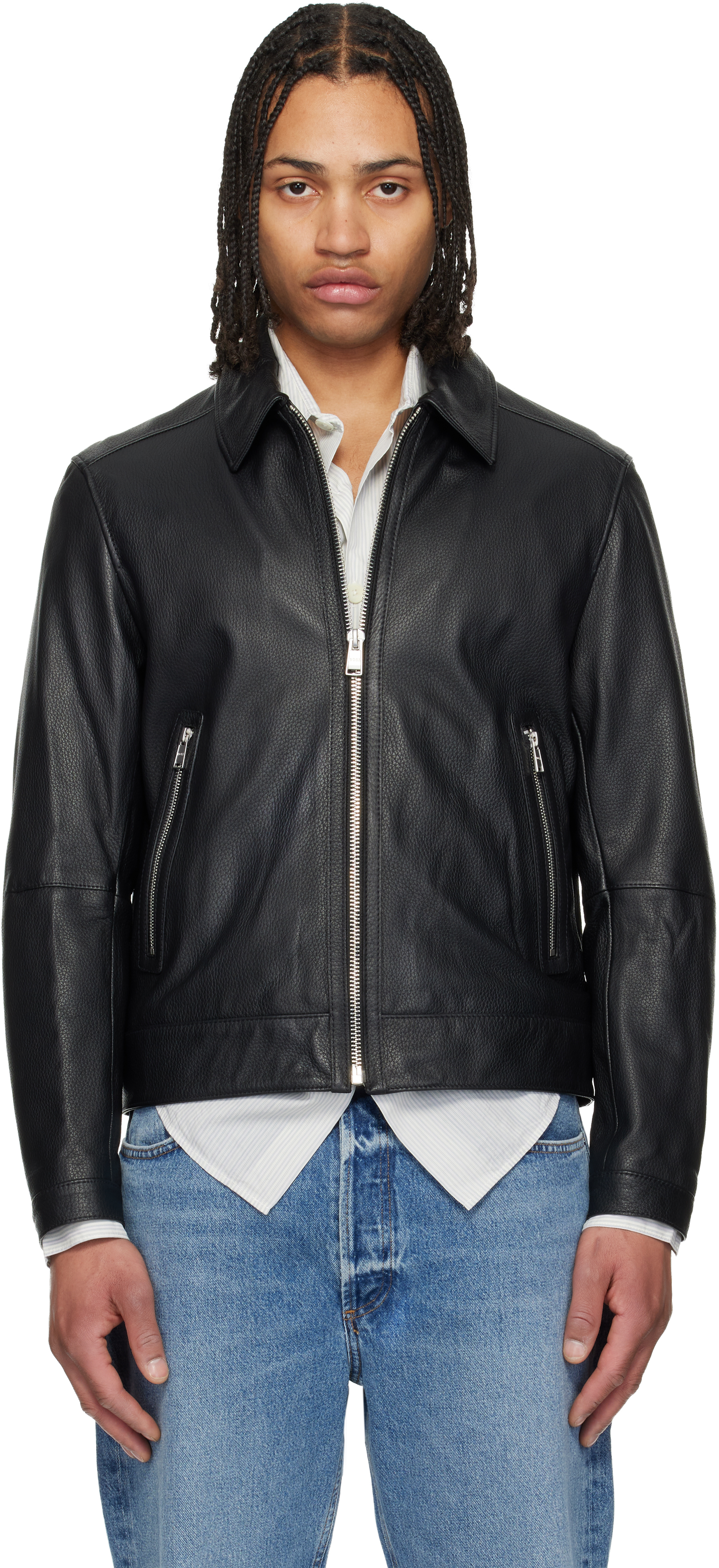 Boss メンズ レザー ジャケット | SSENSE 日本