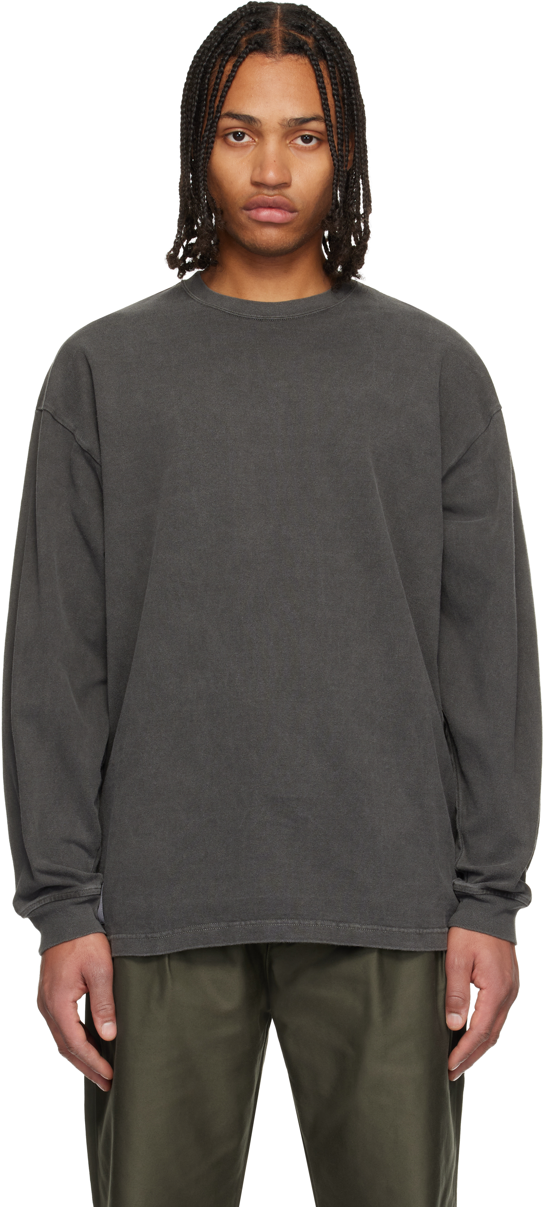 WTAPS: Black SIGN-OD LS T-shirt | SSENSE