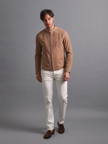 ラムスエード ライダースジャケット（アウター）｜Cruciani