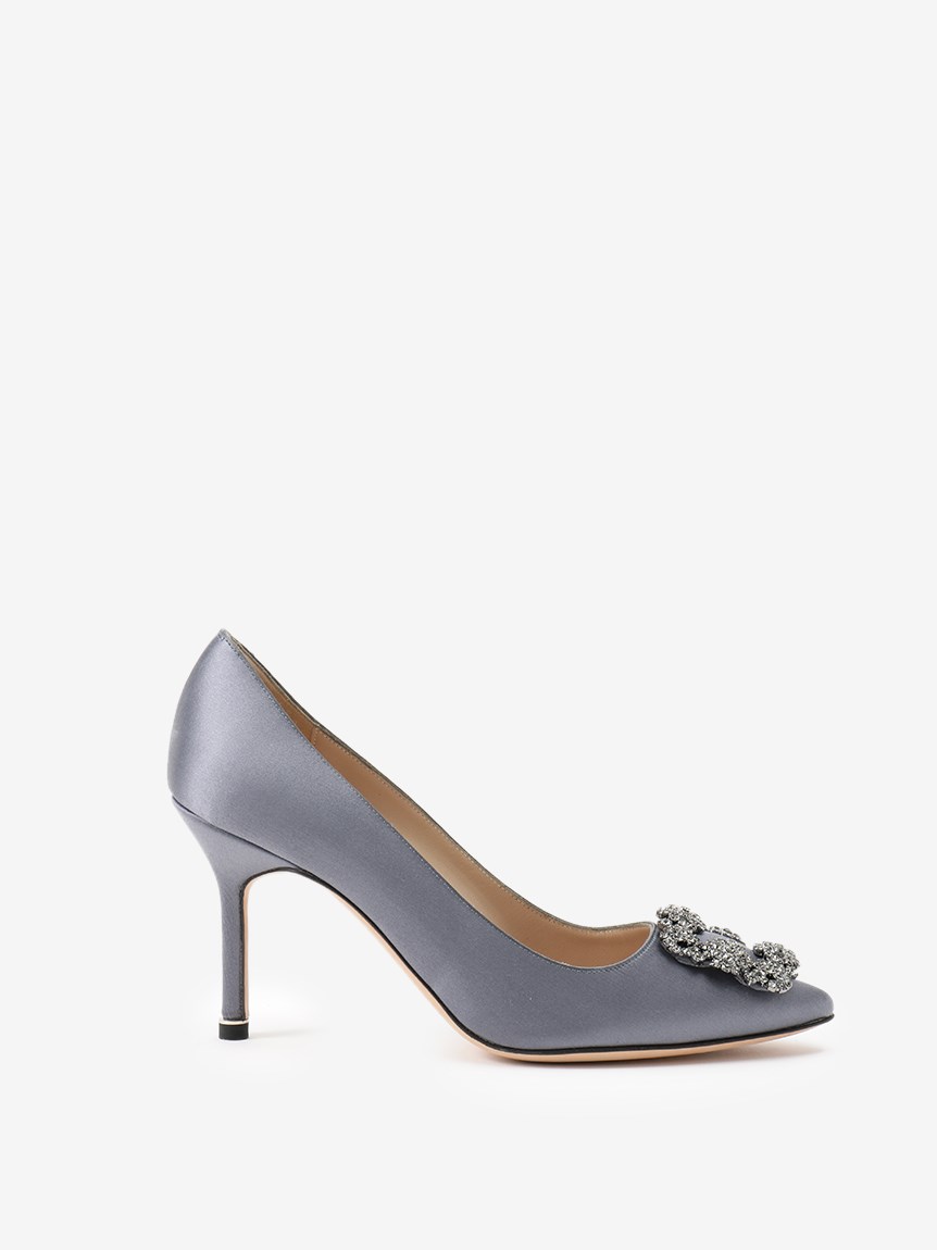 HANGISI】サテンパンプス（シューズ）｜MANOLO BLAHNIK（マノロ