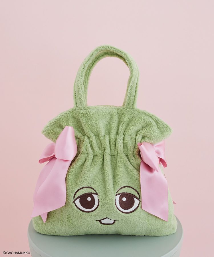 ガチャピン ミニダブルリボントート/Maison de FLEUR（メゾン ド