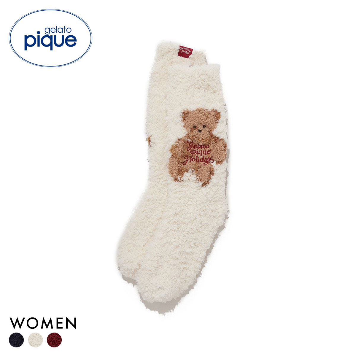 ジェラートピケ レディース HOLIDAY ジェラートスノーベアジャガード