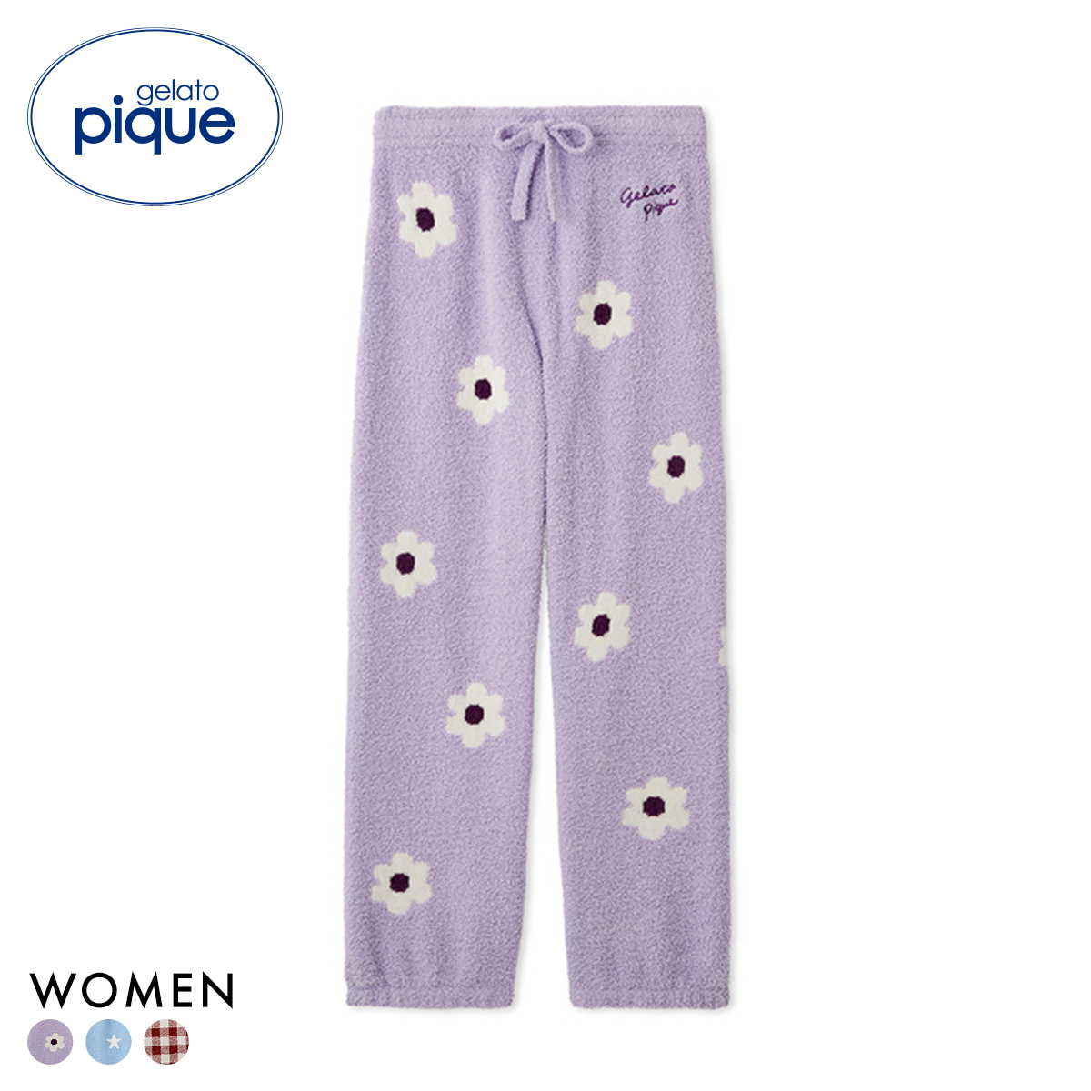 ジェラートピケ レディース 3柄ジャガードロングパンツ ジェラピケ