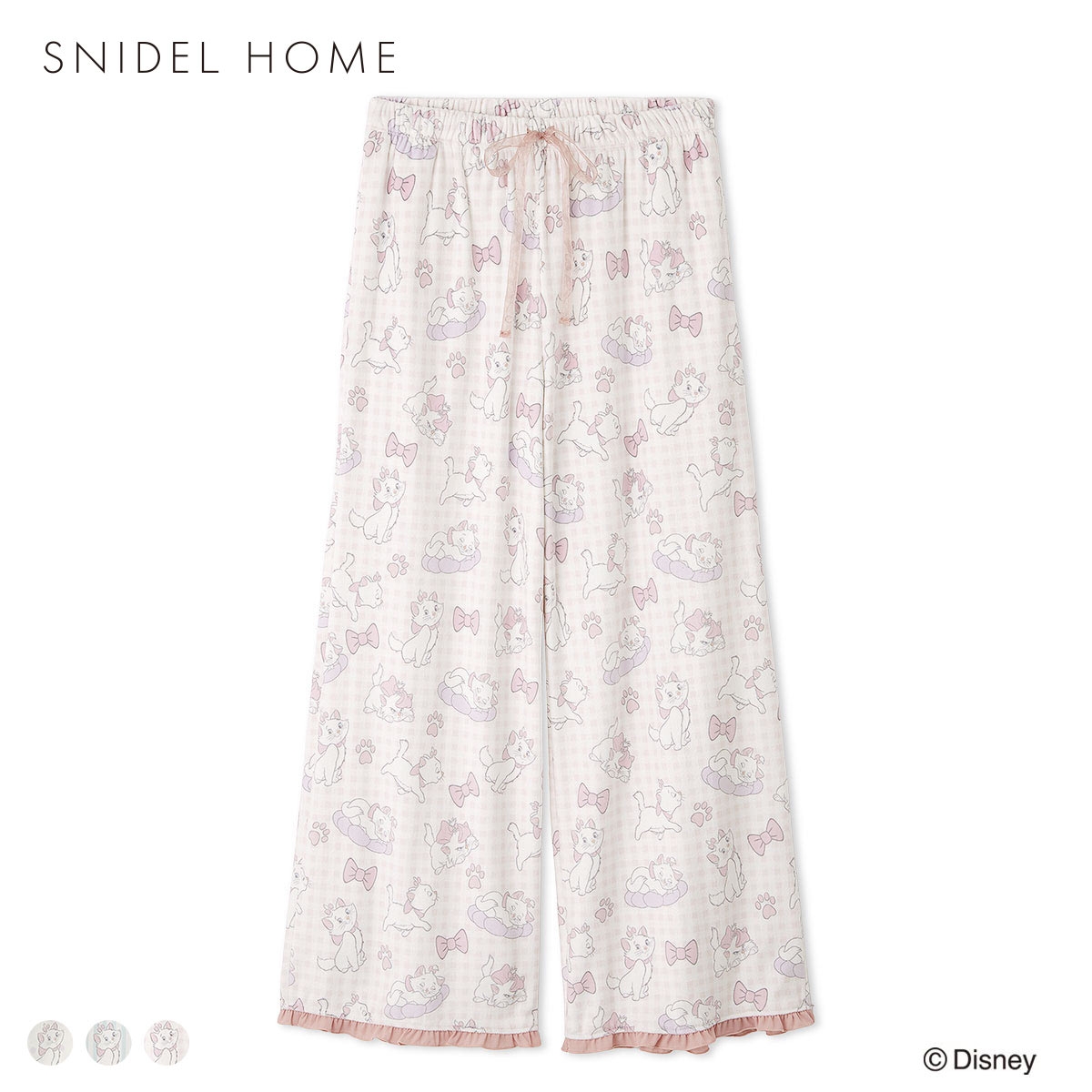 スナイデルホーム The Aristocats 総柄ロングパンツ パジャマ ルーム