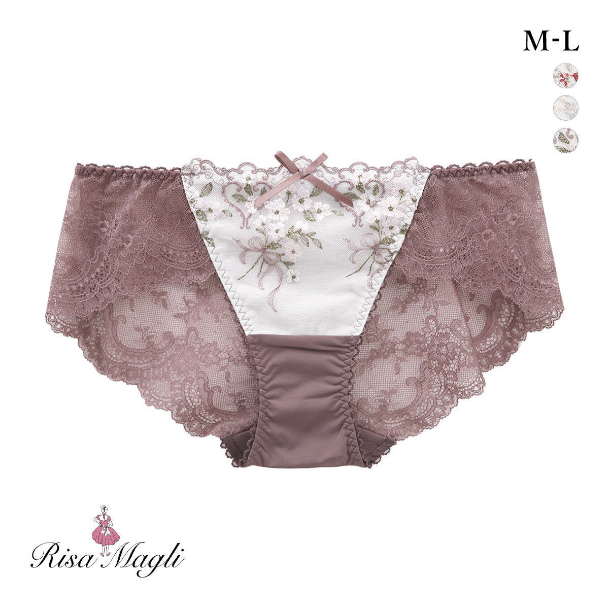 リサマリ リア レースショーツ バックレース Risa Magli | SHIROHATO(白鳩)