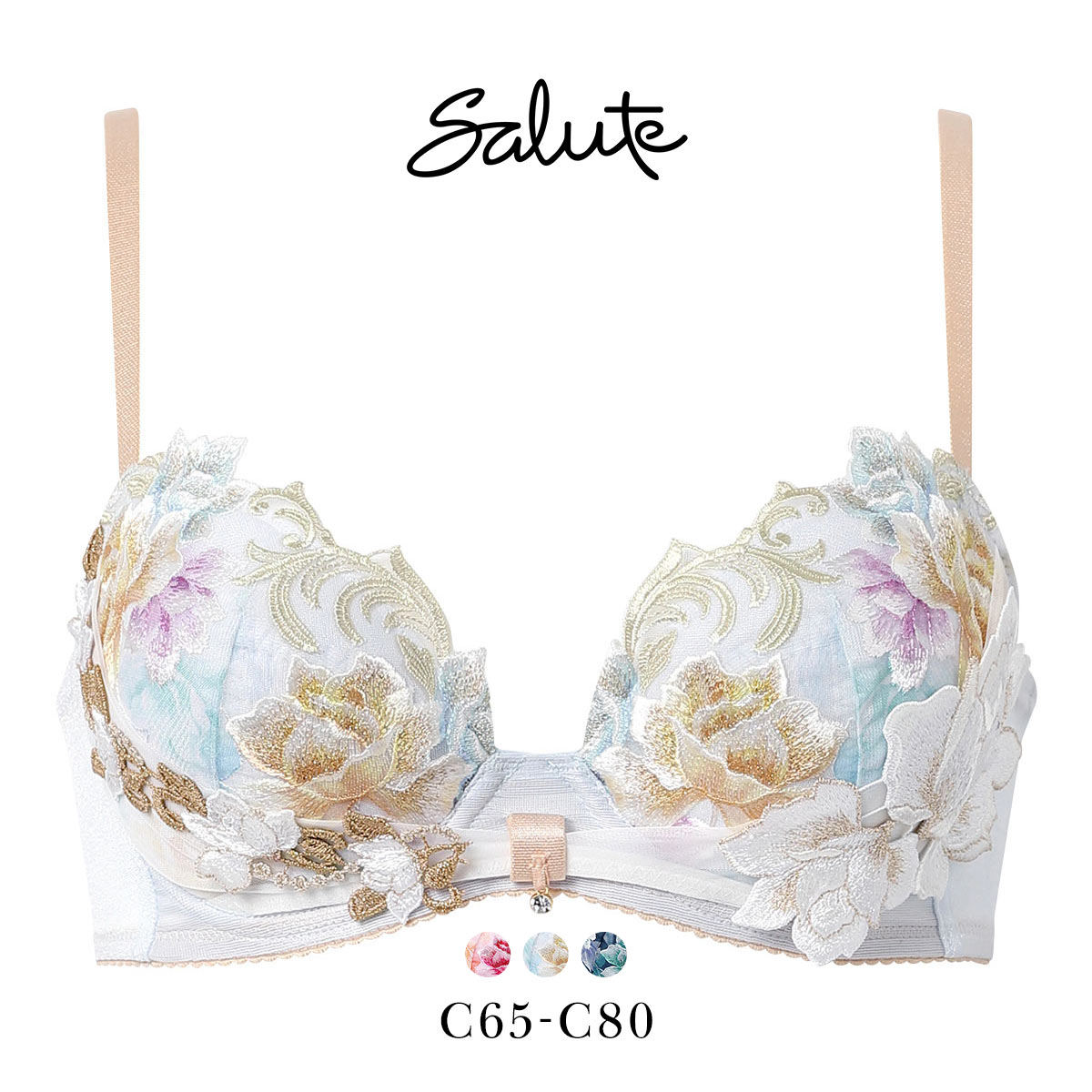 ワコール サルート 26グループ 26G リボンブラ ブラジャー C 谷間