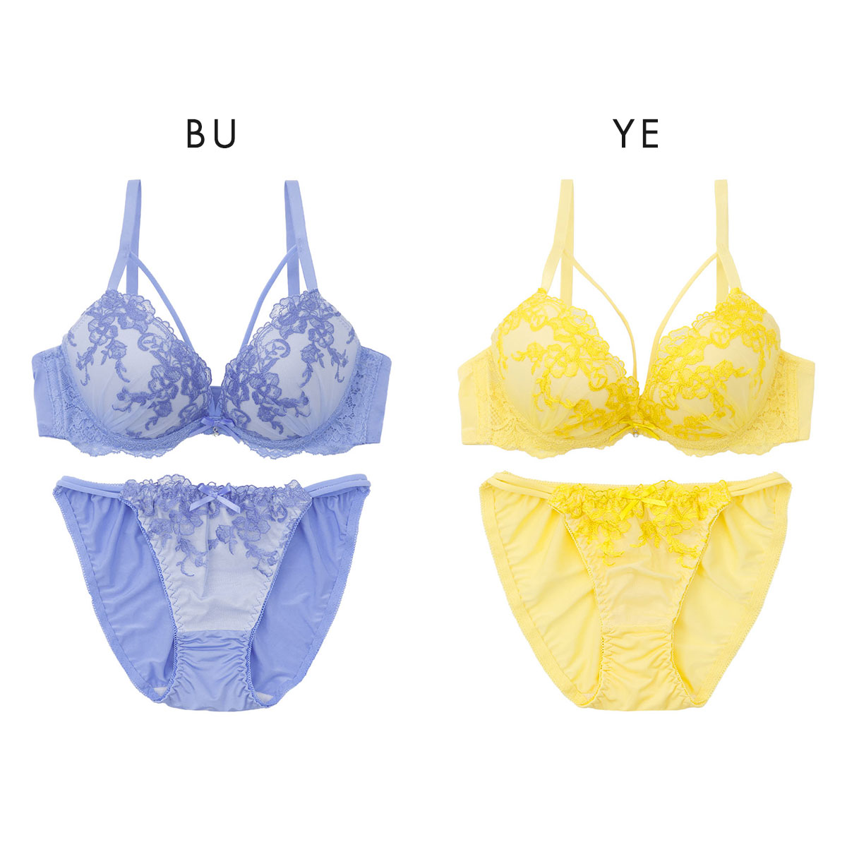 プチマリー フラワーレースコード ブラセット ABCD ブラジャー