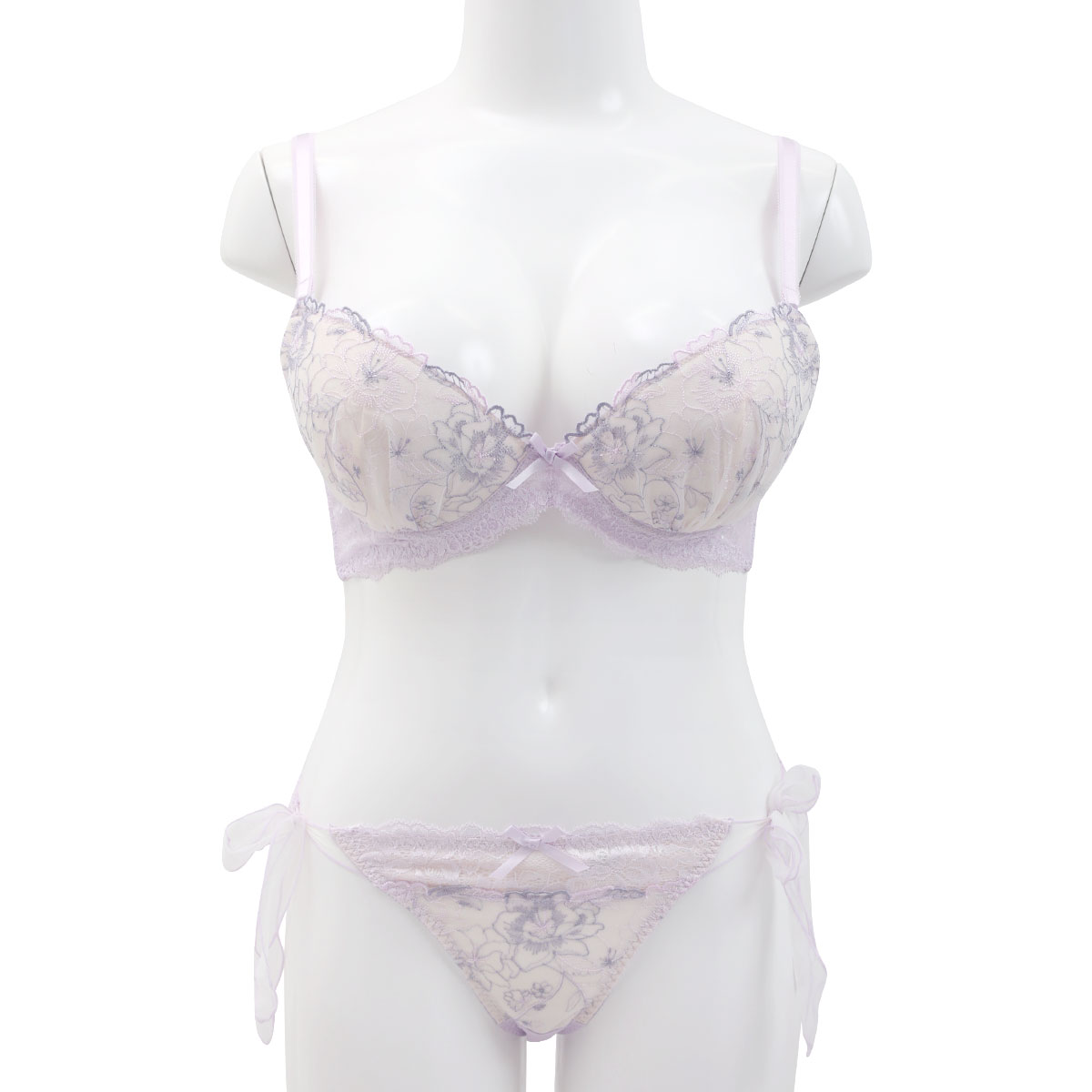 ココランジェ COCO Linge フラワリーステッチレース ブラジャー