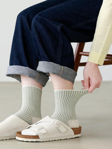 ゴムくちソフト】ストライプショートソックス ( 011132786 ) | 靴下屋